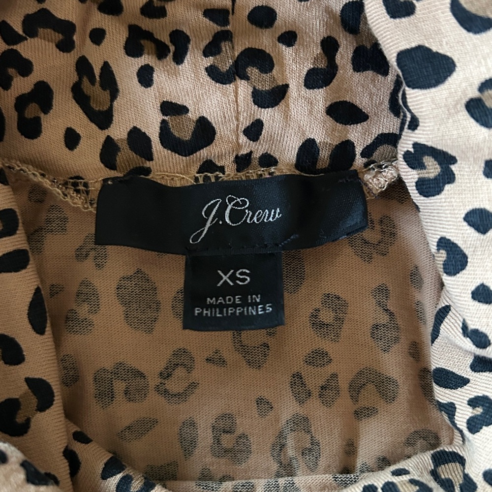 J. Crew Leopard Tissue Turtleneck XS - Picture 2 of 8